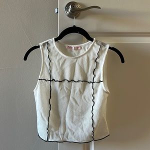 Blue Blush Los Angeles White Tank Top - Size S